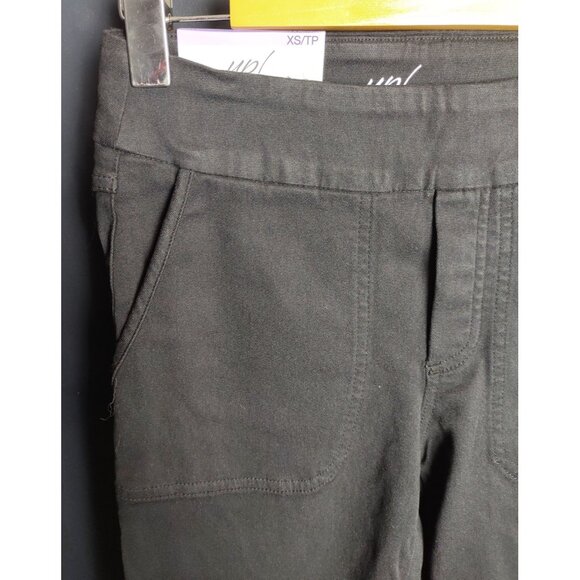 UP! Black Pull On Stretch Crop Pants NWT Women’s Comfortable Casual Wear - Picture 2 of 7